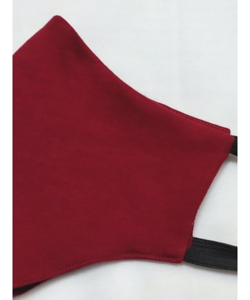 Maska ochronna z bawełny wielorazowego użytku - bordowa